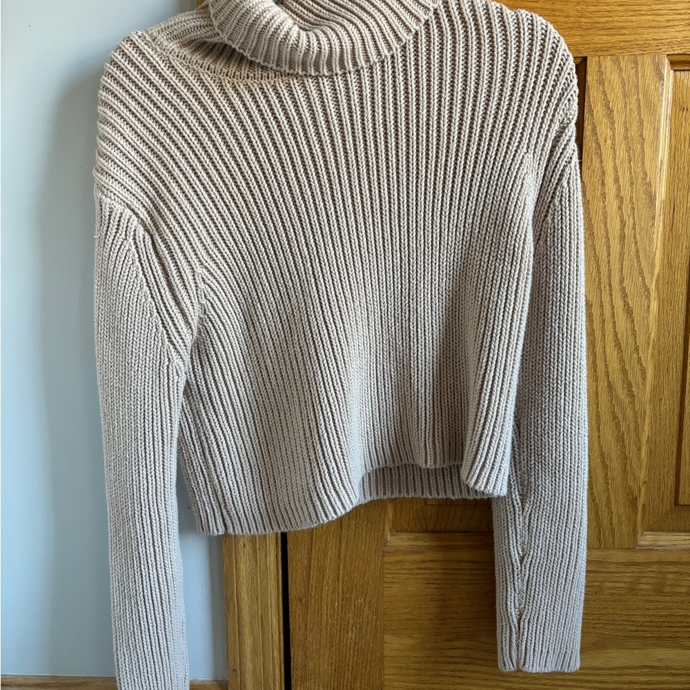 Cozy Beige Turtleneck Sweater